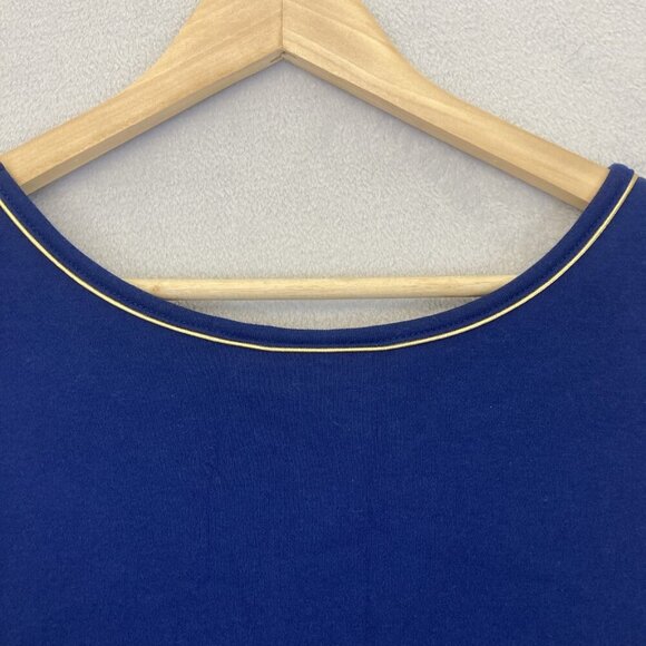 Quacker Factory Tank Top Womens 1X Gold Trim Sleeveless Stud Embellished VGUC XL - Picture 10 of 11